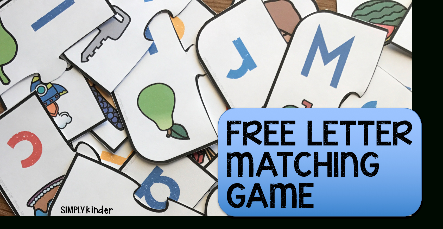 Free Printable Letter Matching Game - Simply Kinder - Free Printable Alphabet Games