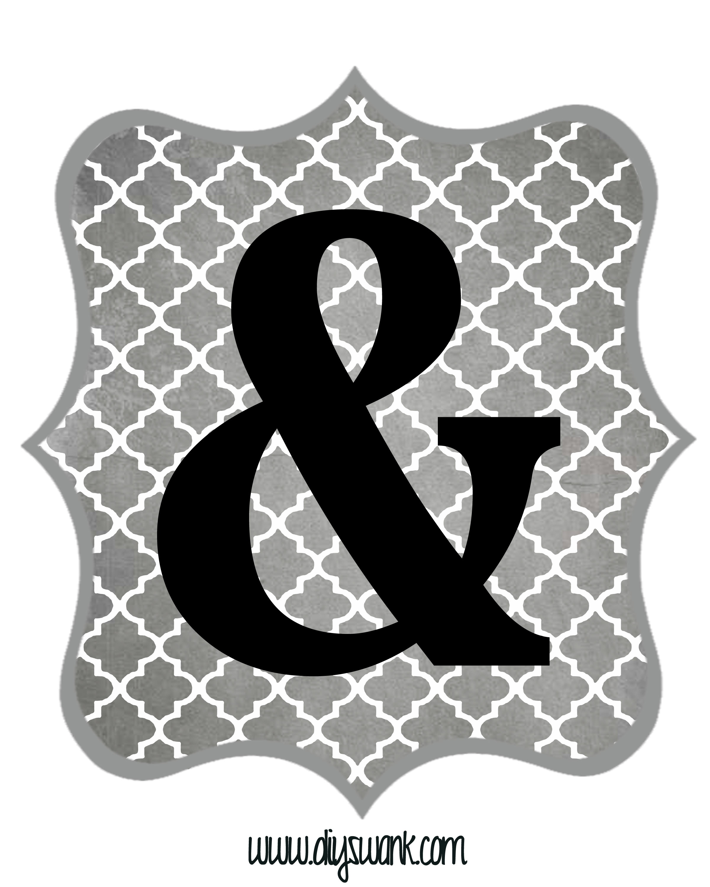 Free Printable Letters Gray And Black | Diy Swank - Free Printable Banner Letters Pdf