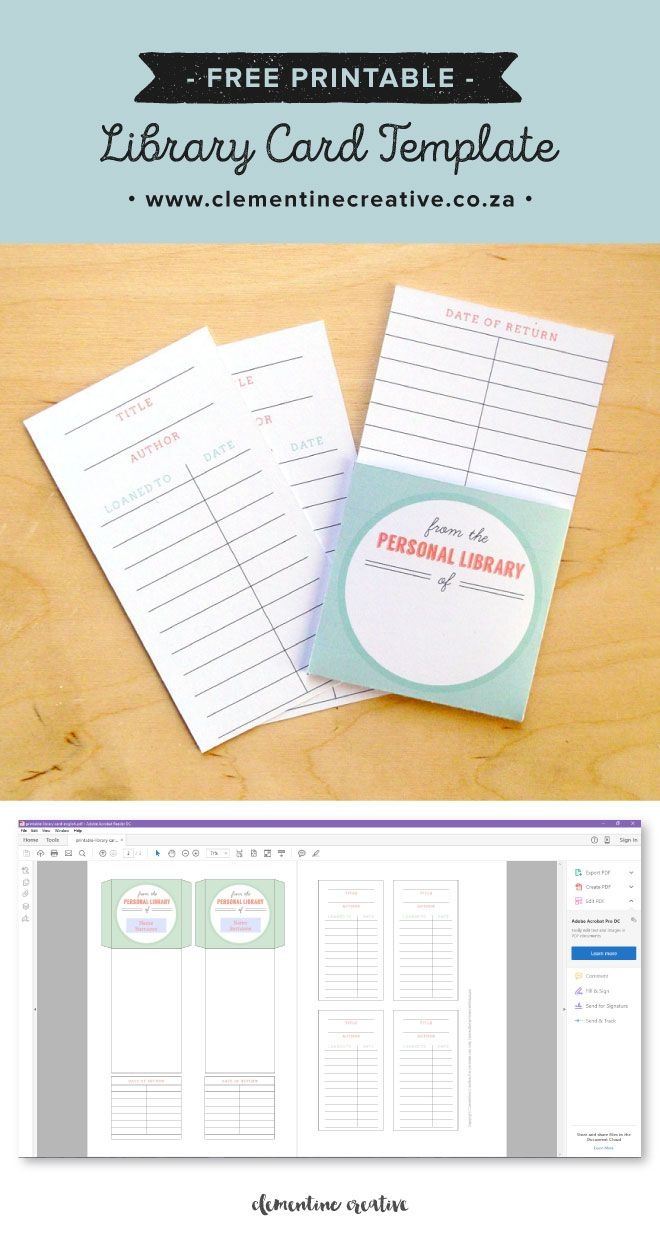 Free Printable Library Cards | Printables | The Best Downloads - Free Printable Library Card Template