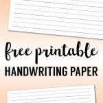 Free Printable Lined Paper Handwriting Paper Template. Kindergarten   Free Printable Blank Handwriting Worksheets