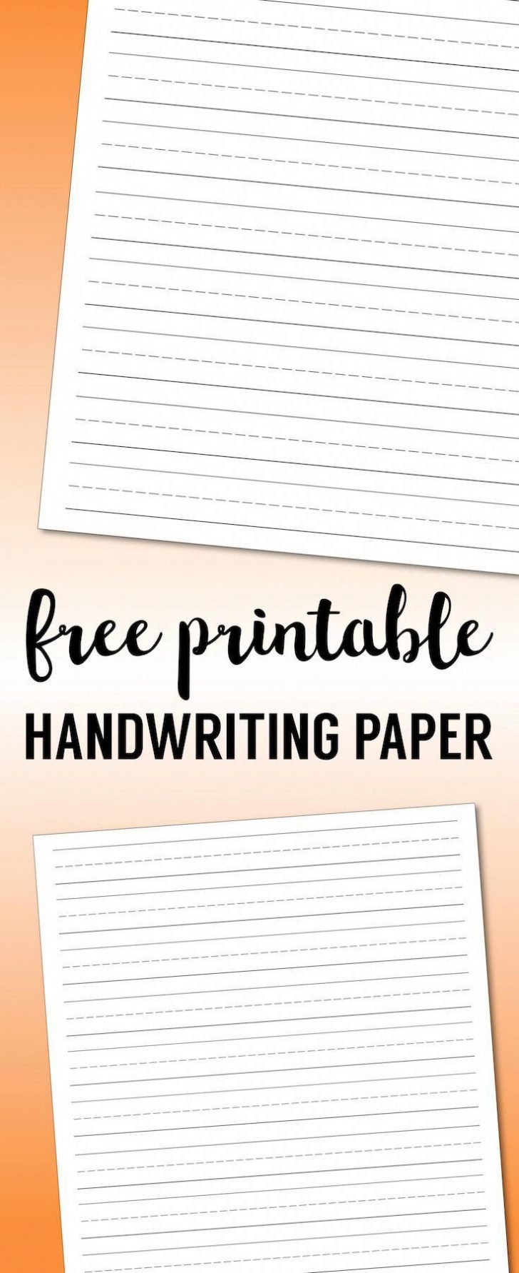 Free Printable Blank Handwriting Worksheets