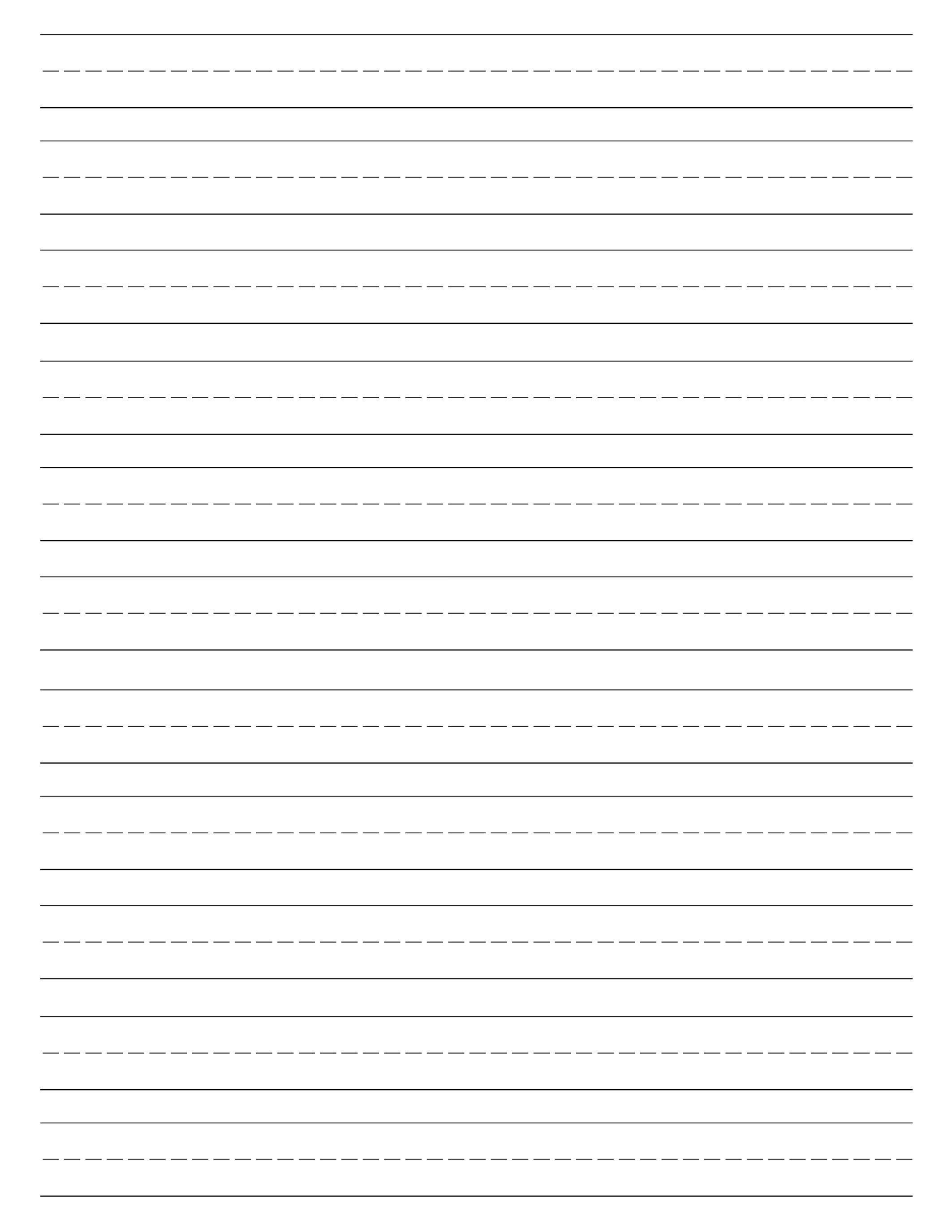 Free Printable Lined Paper {Handwriting Paper Template} | Preschool - Elementary Lined Paper Printable Free