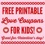 Free Printable Love Coupons For Kids On Valentine's Day   Free Printable Valentines Day Coupons For Boyfriend