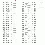 Free Printable Math Sheets 7 Times Table Test 1 | Korrutustabel   Free Printable Worksheets For 3Rd Grade