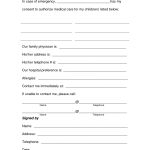 Free Printable Medical Consent Form | Free Medical Consent Form   Free Printable Daycare Forms