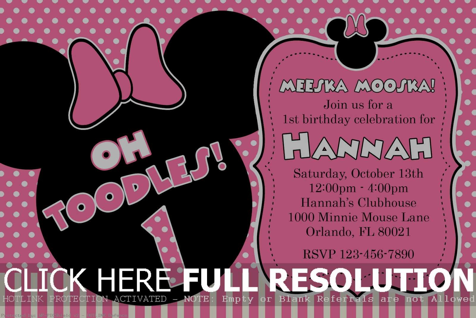 Free Printable Mickey And Minnie Mouse Birthday Invitations - Free Printable Mickey And Minnie Mouse Invitations