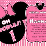 Free Printable Minnie Mouse 1St Birthday Invitations — Birthday   Free Printable Minnie Mouse Party Invitations