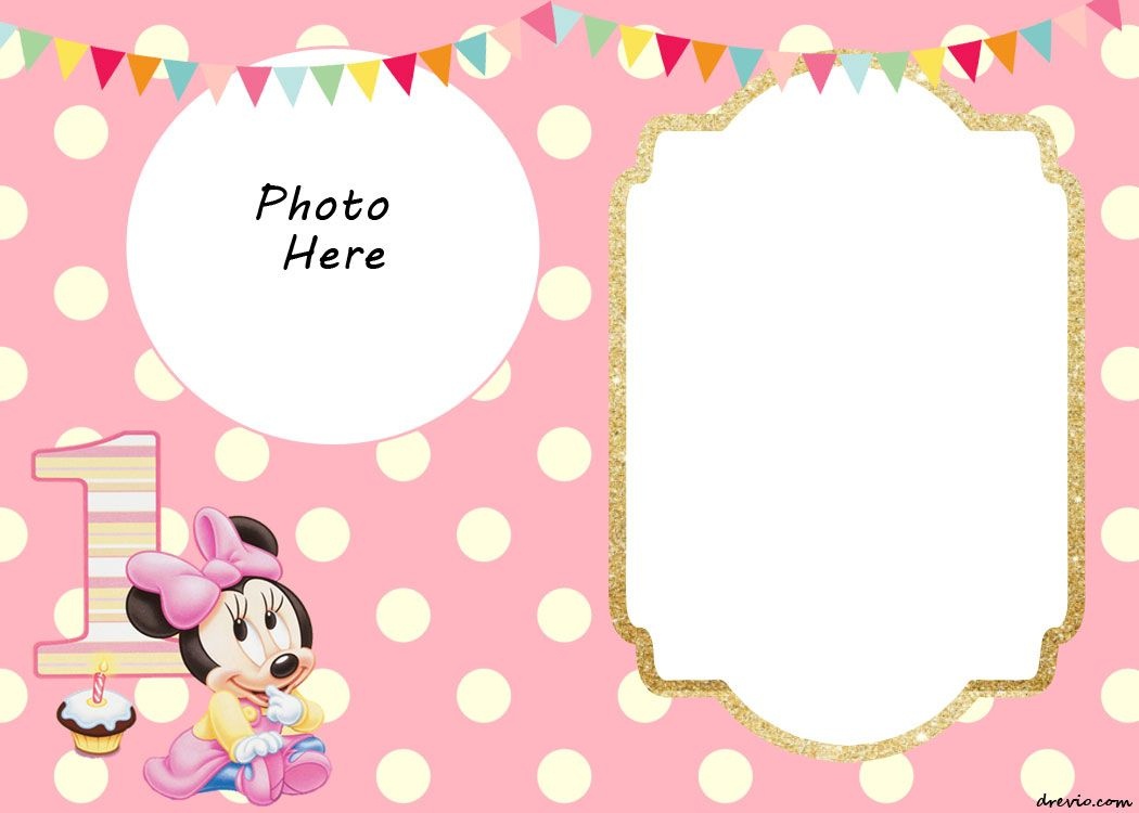 Free Printable Minnie Mouse 1St Invitation Templates | Miney Mouse - Free Printable Minnie Mouse Party Invitations