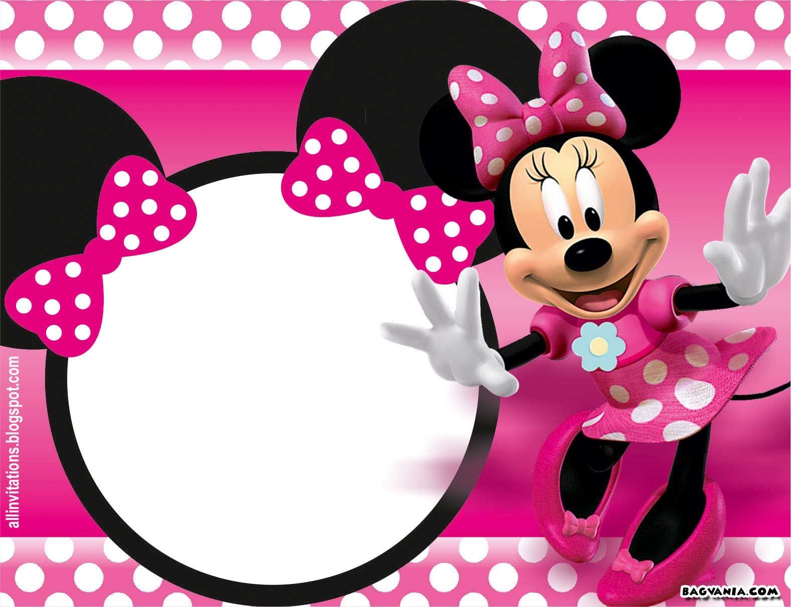 Free Printable Minnie Mouse Birthday Invitations – Bagvania Free - Free Minnie Mouse Printable Templates