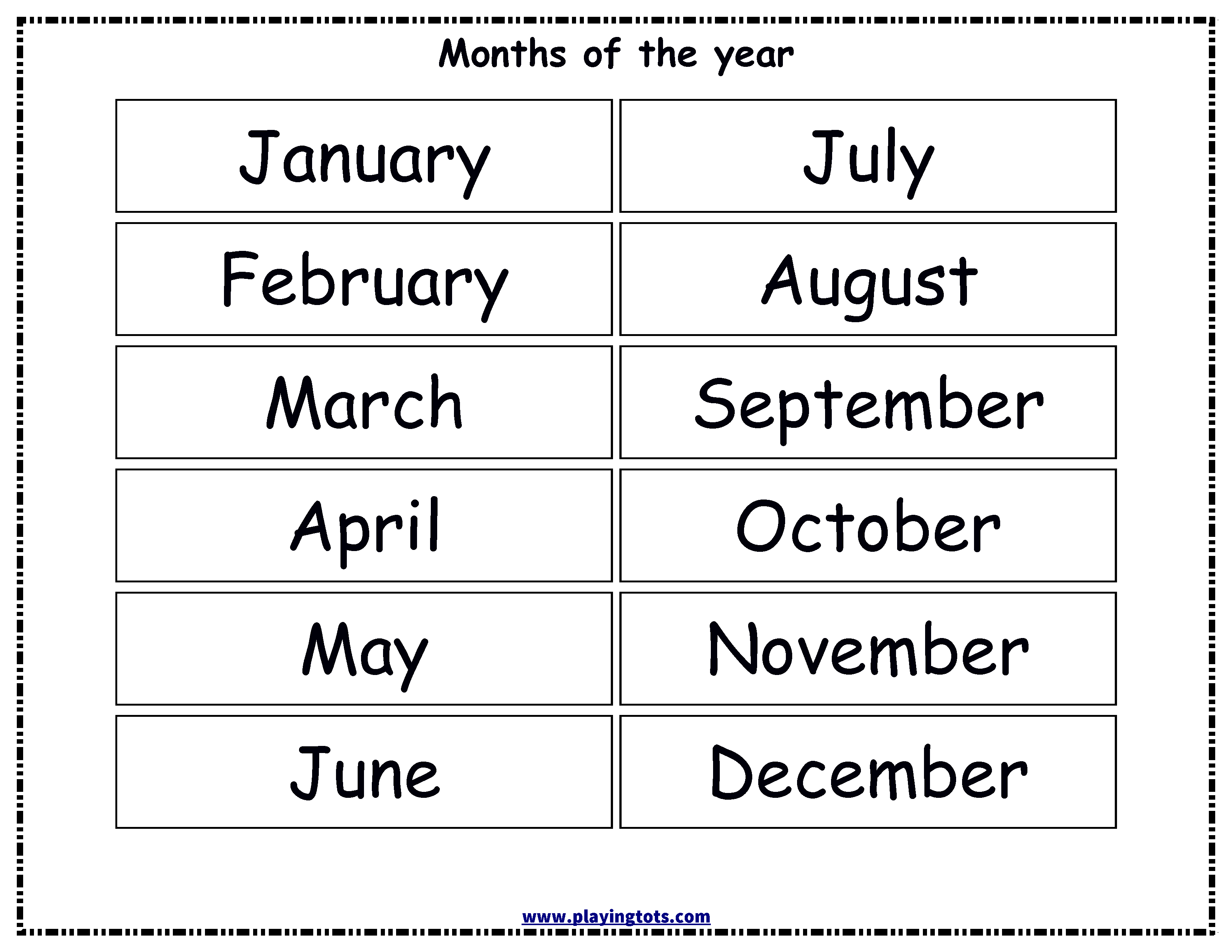 Free Printable Months Of The Year Chart | Alivia Learning Folder - Months Of The Year Printables Free