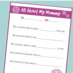 Free Printable Mother's Day Interview For Kids | 20 Must Follow Moms   Free Printable Mother&#039;s Day Games For Adults