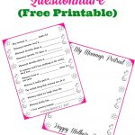 Free Printable Mother's Day Questionnaire & Portrait Page | Best   Free Printable Mother's Day Questionnaire