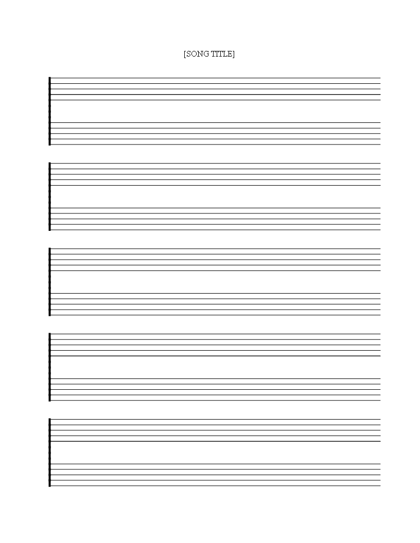 Free Printable Blank Music Staff Paper Free Printable