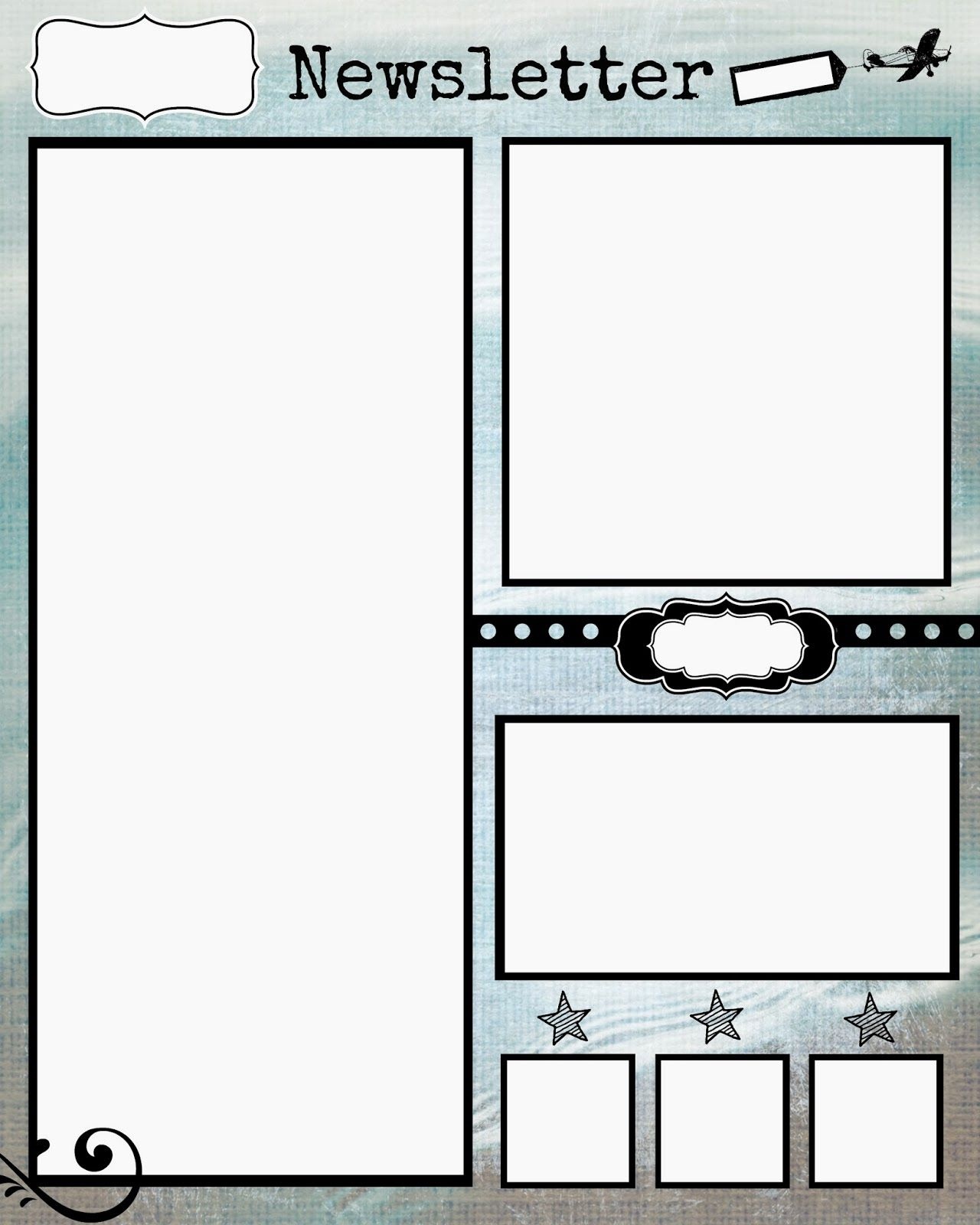 Blank Newspaper Template For Kids Printable Homework Help Free 