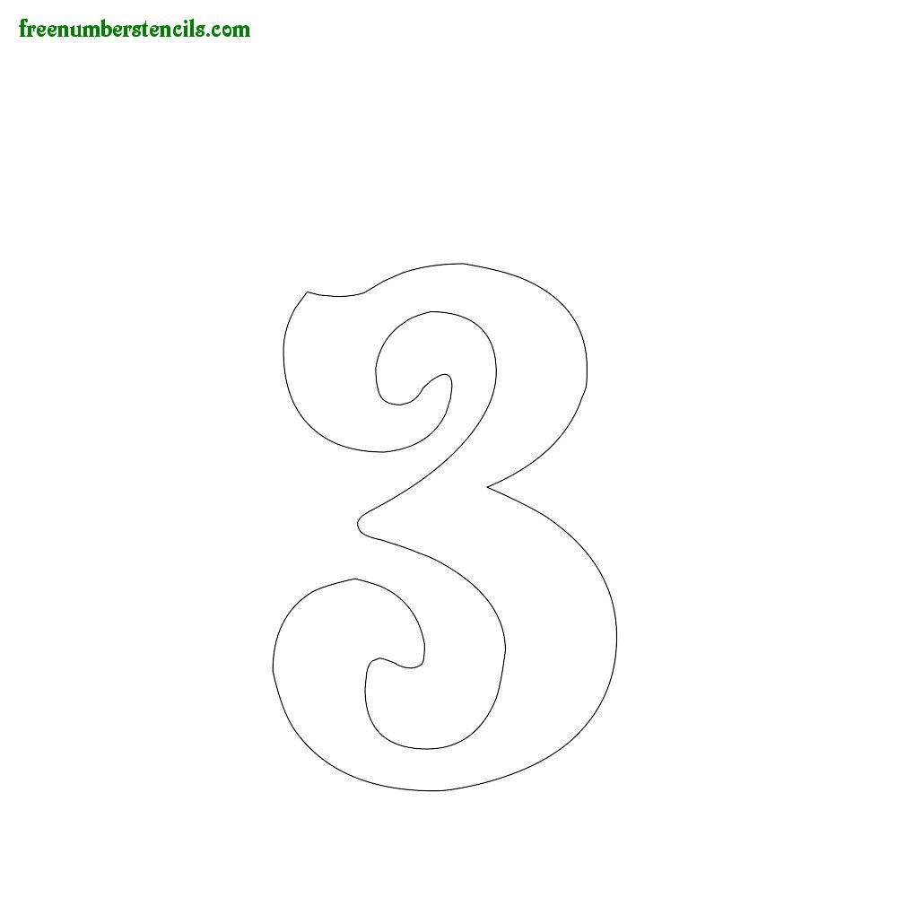 Free Printable Number Stencils For Painting : Freenumberstencils - One Inch Stencils Printable Free