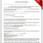 Free Printable Offer To Purchase Real Estate Legal Forms | Free   Free Printable Real Estate Forms