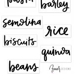 Free Printable Pantry Labels Hand Letteredzuer Designs. Print On   Free Printable From The Kitchen Of Labels