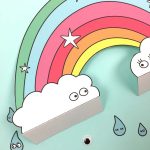 Free Printable Paper Rainbow With Coloring Option   Free Rainbow Printables