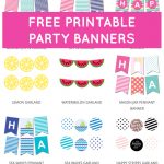 Free Printable Party Banners From @chicfetti | Banners | Party   Diy Birthday Banner Free Printable