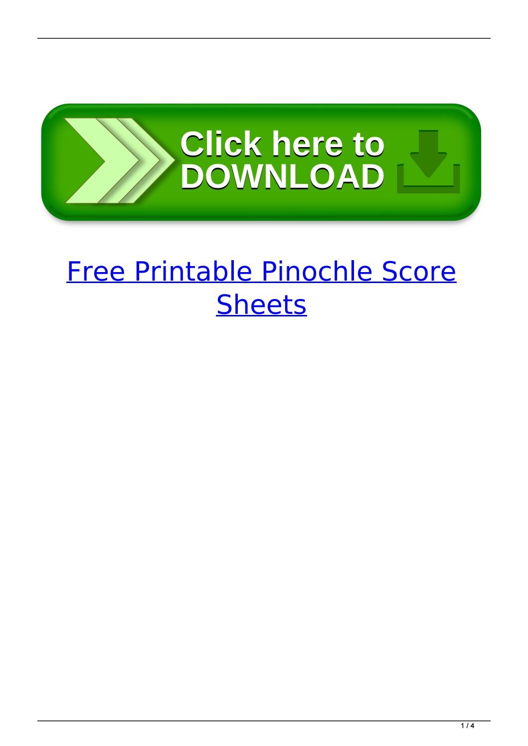 Free Printable Pinochle Score Sheetspernotofor - Issuu - Free Printable Pinochle Tallies