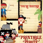 Free Printable Pirate Party Invitations    2 Designs | Party   Free Pirate Birthday Party Printables
