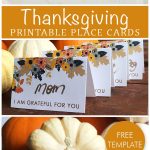 Free Printable Place Card Template, Perfect For Your Thanksgiving   Free Printable Personalized Thanksgiving Place Cards