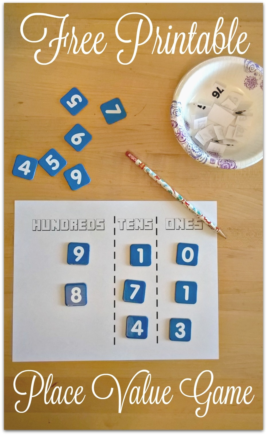 Free Printable Place Value Game - Place Value Game Printable Free