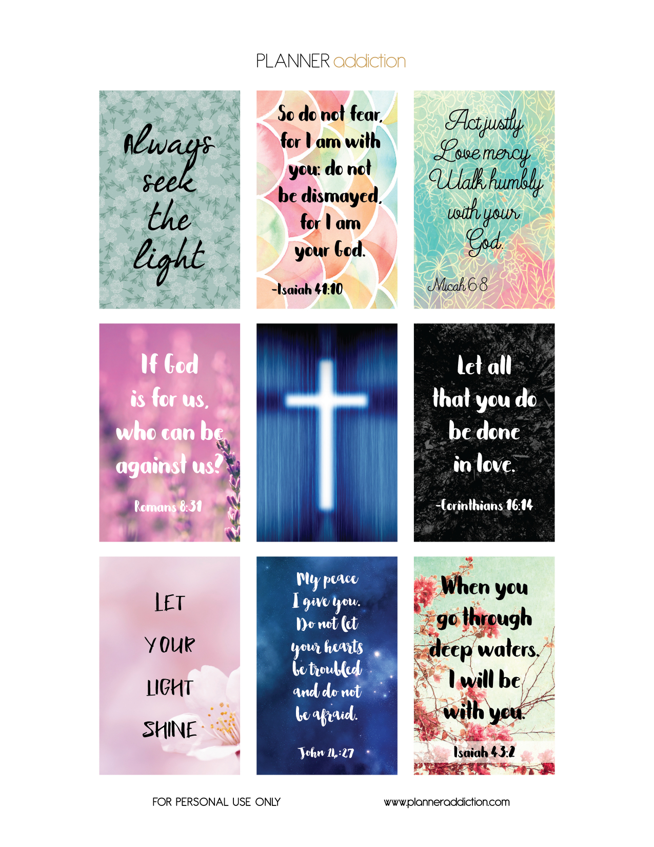 Free Printable Planner Stickers - Bible Scripture - Large Happy - Free Printable Bible Verse Labels
