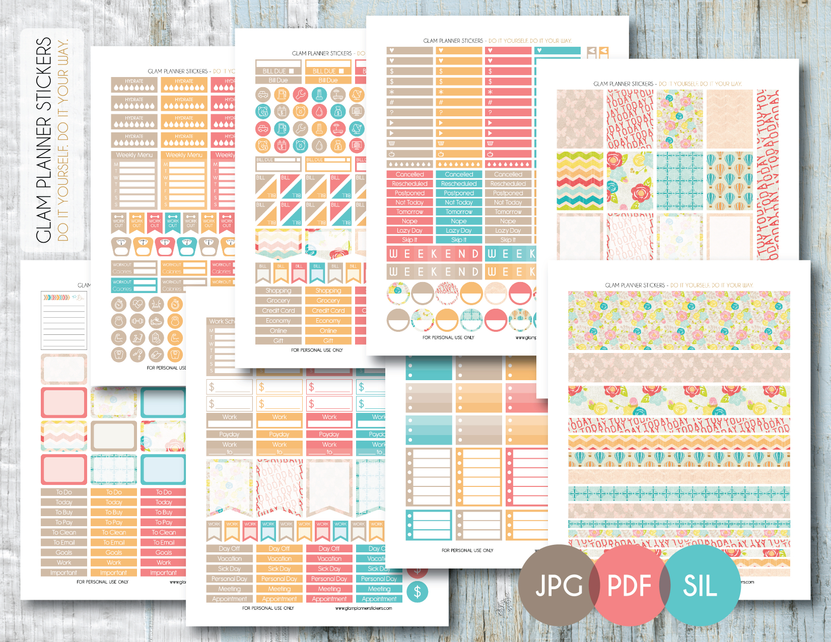Free Printable Planner Stickers – Planner Addiction - Printable Erin Condren Stickers Free