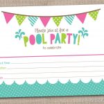 Free Printable Pool Party Birthday Invitations | Party Invitations   Free Printable Pool Party Invitation Cards