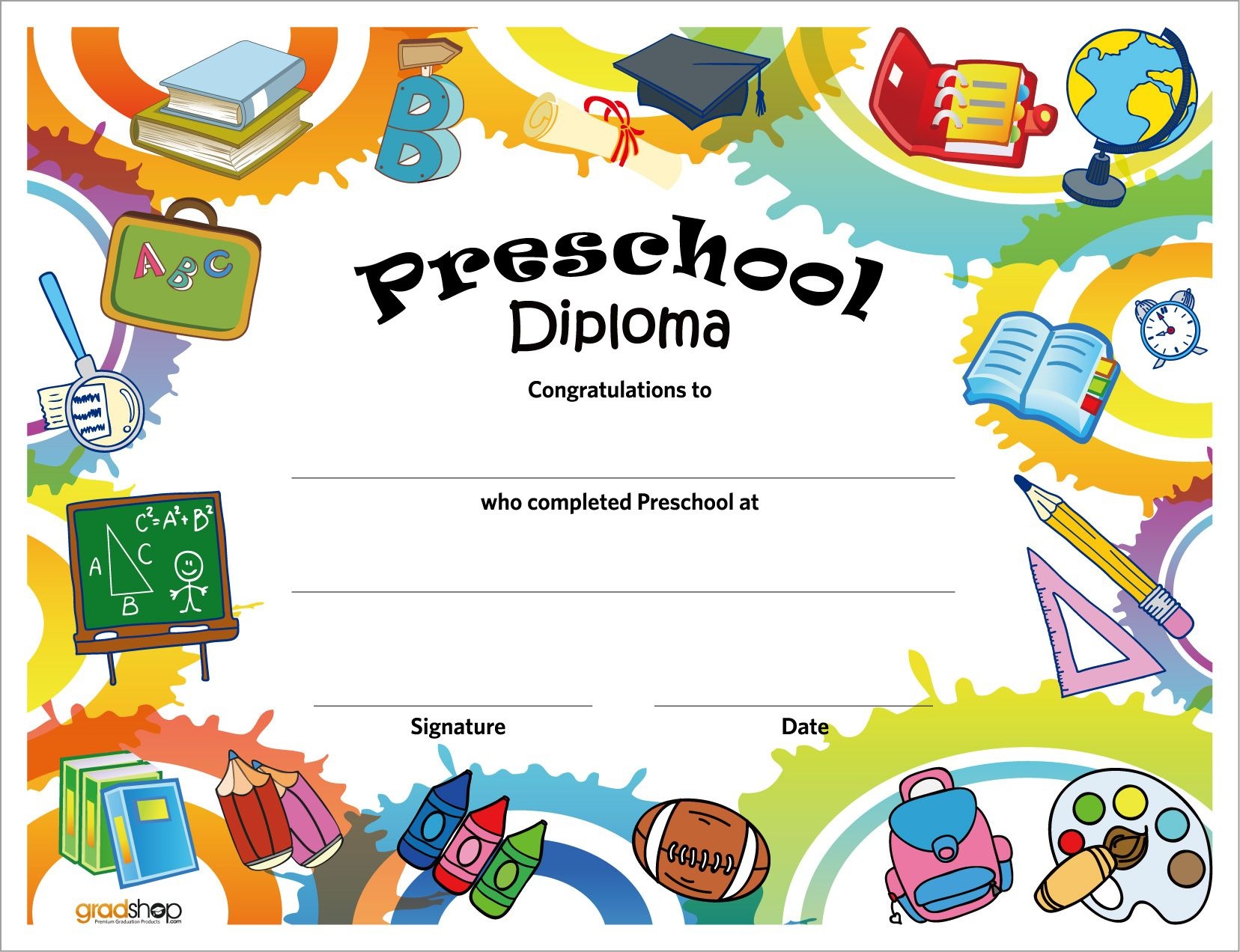 Free Printable Preschool Diplomas | Preschool Classroom | Graduation - Free Printable Preschool Diplomas