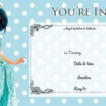 Free Printable Princess Jasmine Disney Birthday Invitation   Free Printable Princess Jasmine Invitations