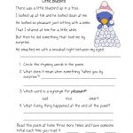 Free Printable Reading Comprehension Worksheets For Kindergarten   Free Printable Reading Passages With Questions