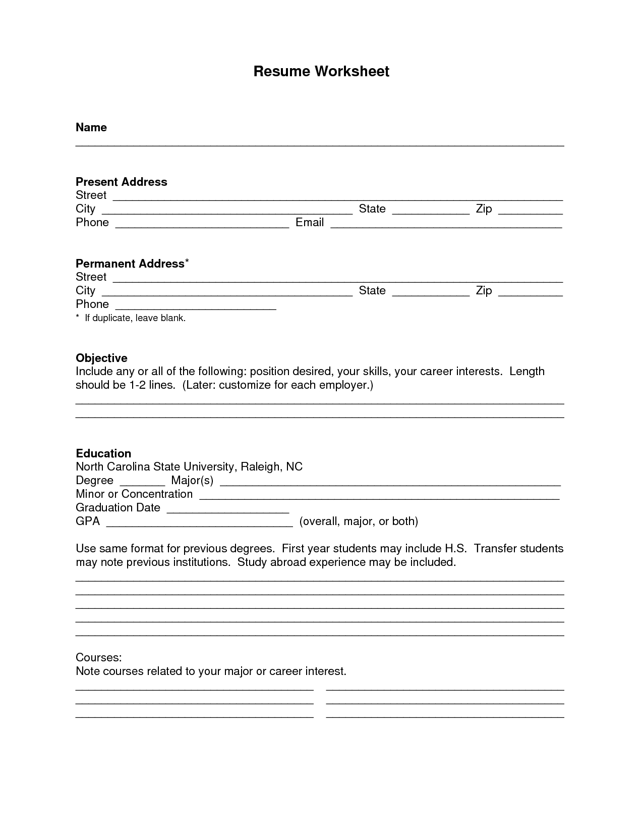 Free Printable Resume Template Builder - The Online Resume Builder - Free Online Printable Resume Forms