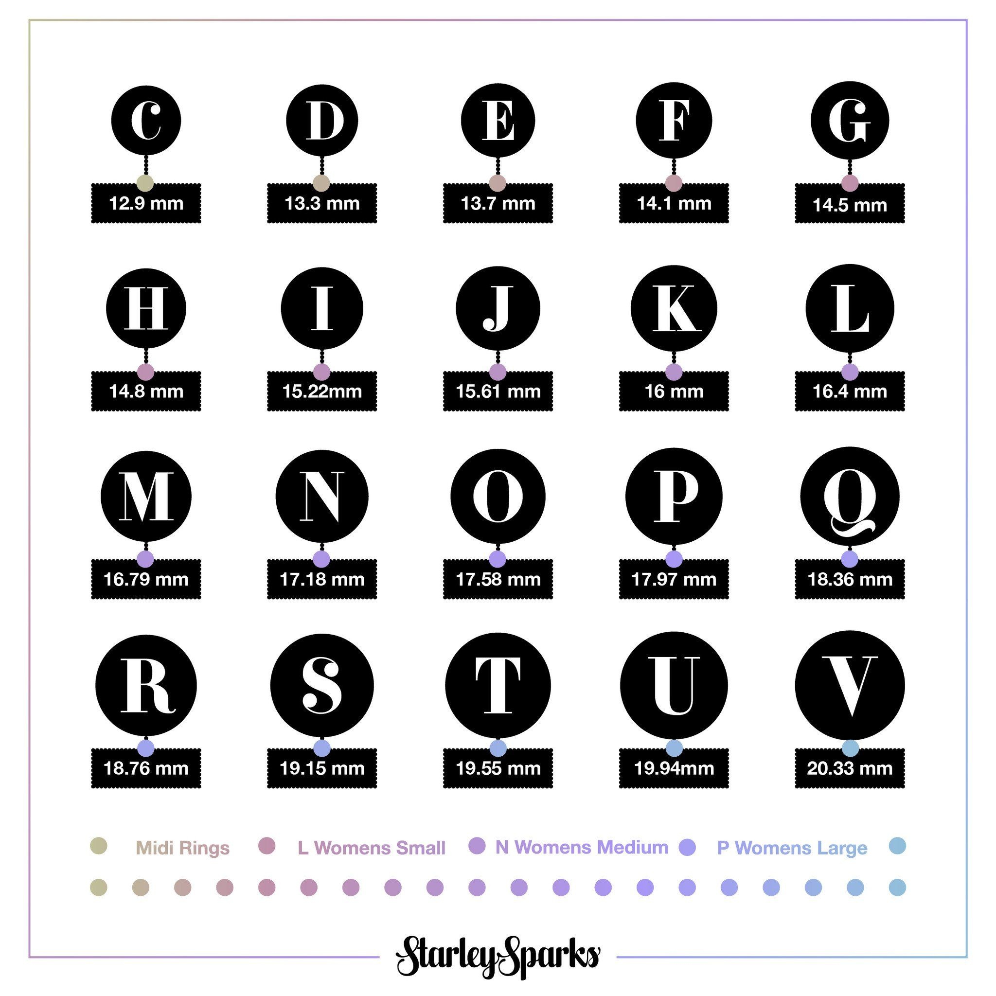 Women's Ring Size Chart Printable Ring Sizer