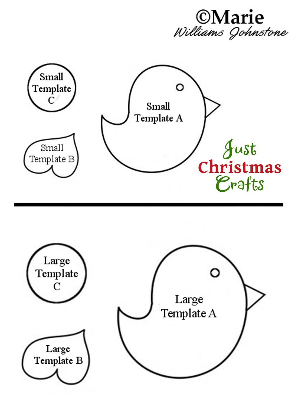 Free Printable Robin Bird Template For Crafts | Christmas - Crafts - Free Printable Felt Patterns