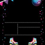 Free Printable Roller Skating Invitation | Invites | Birthday   Free Printable Roller Skating Birthday Party Invitations