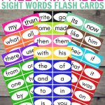 Free Printable Sight Words Flash Cards   Perfect For Preschool   Free Printable Sight Words