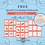 Free Printable Spanish Vocabulary Flashcards | Spanish | Spanish   Free Printable Vocabulary Flashcards