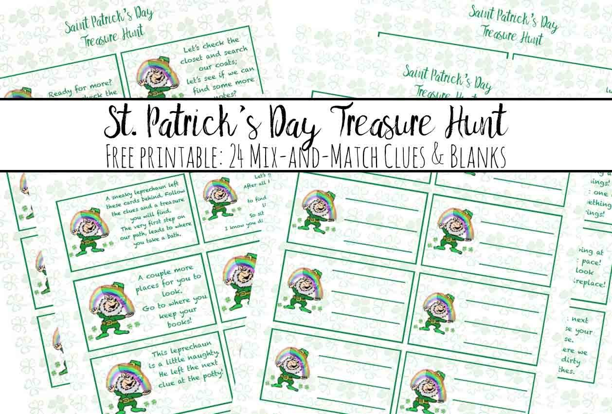 Free Printable St. Patrick&amp;#039;s Day Treasure Hunt - Free Printable St Patrick&amp;#039;s Day Card