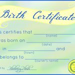 Free Printable Stuffed Animal Birth Certificates – Blueberry Plush   Fake Adoption Certificate Free Printable