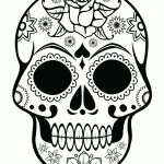 Free Printable Sugar Skull Coloring Page | Dia De Los Muertos/skulls   Free Printable Sugar Skull Pumpkin Stencils