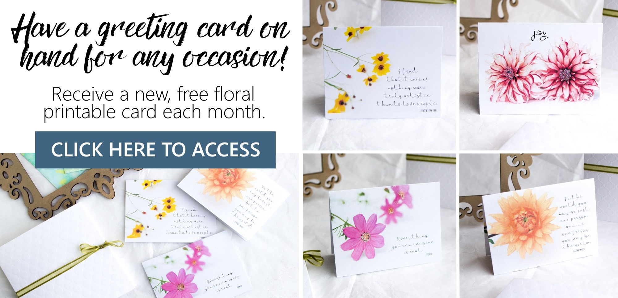 Free Printable Summer Flowers Greeting Cards – Sustain My Craft Habit - Free Printable Special Occasion Cards