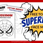 Free Printable Superhero Face Masks For Kids   Simple Mom Project   Free Printable Face Masks
