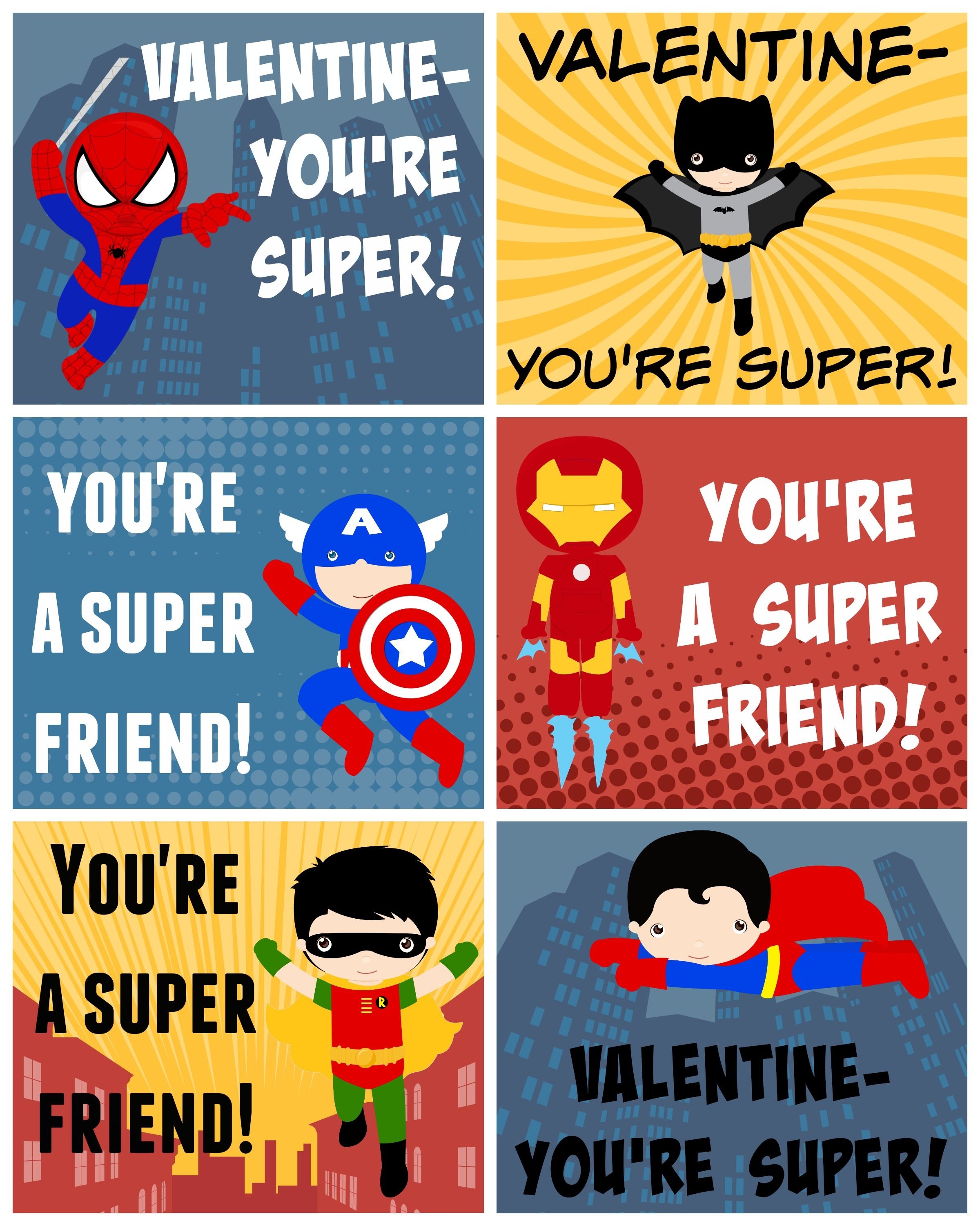 Free Printable Superhero Valentines | Bloggers&amp;#039; Best Diy Ideas - Free Superhero Printables