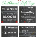 Free Printable Teacher Appreciation Chalkboard Gift Tags   Free Printable Teacher Appreciation Gift Tags