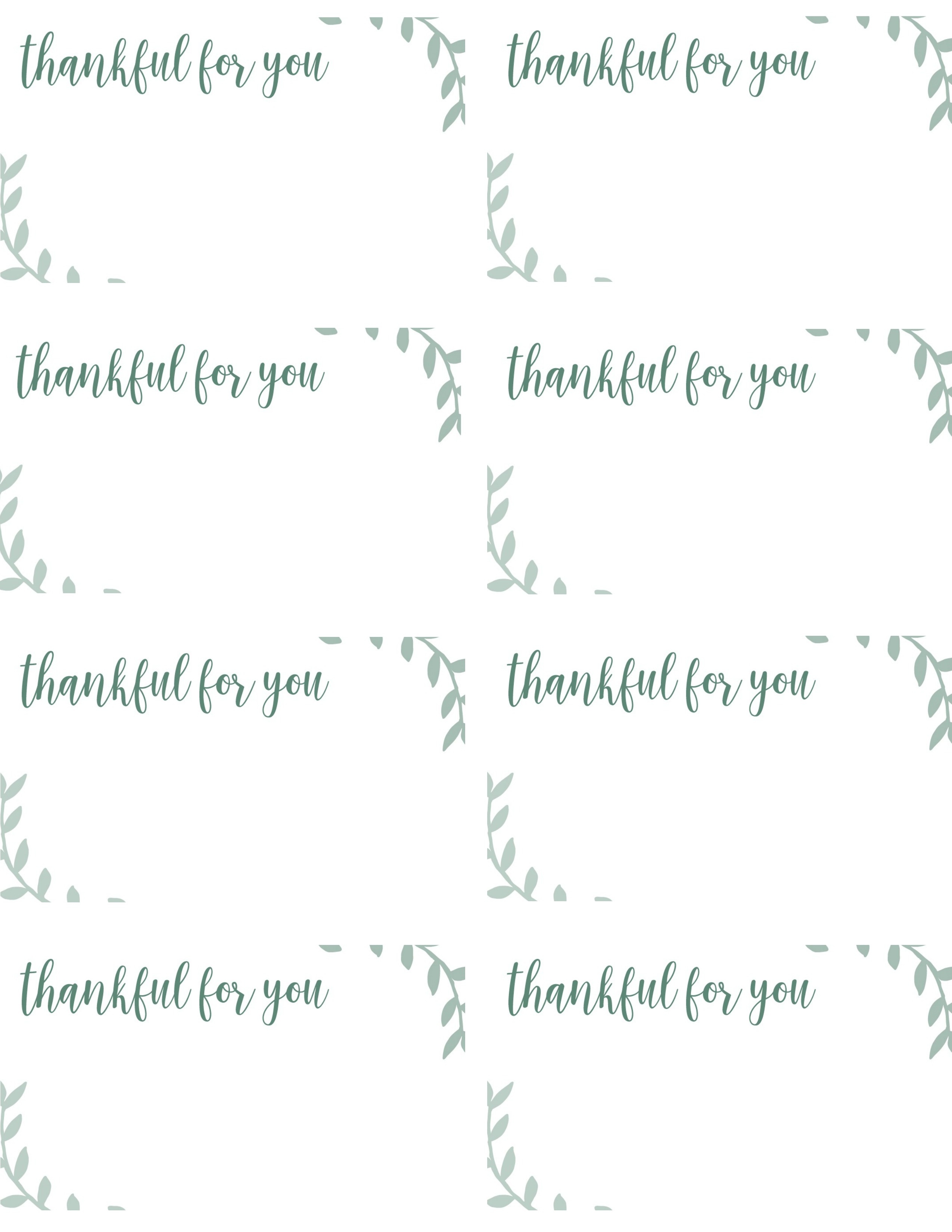 Free Printable Thanksgiving Place Cards -- Also Great For Cupcake - Free Printable Place Cards