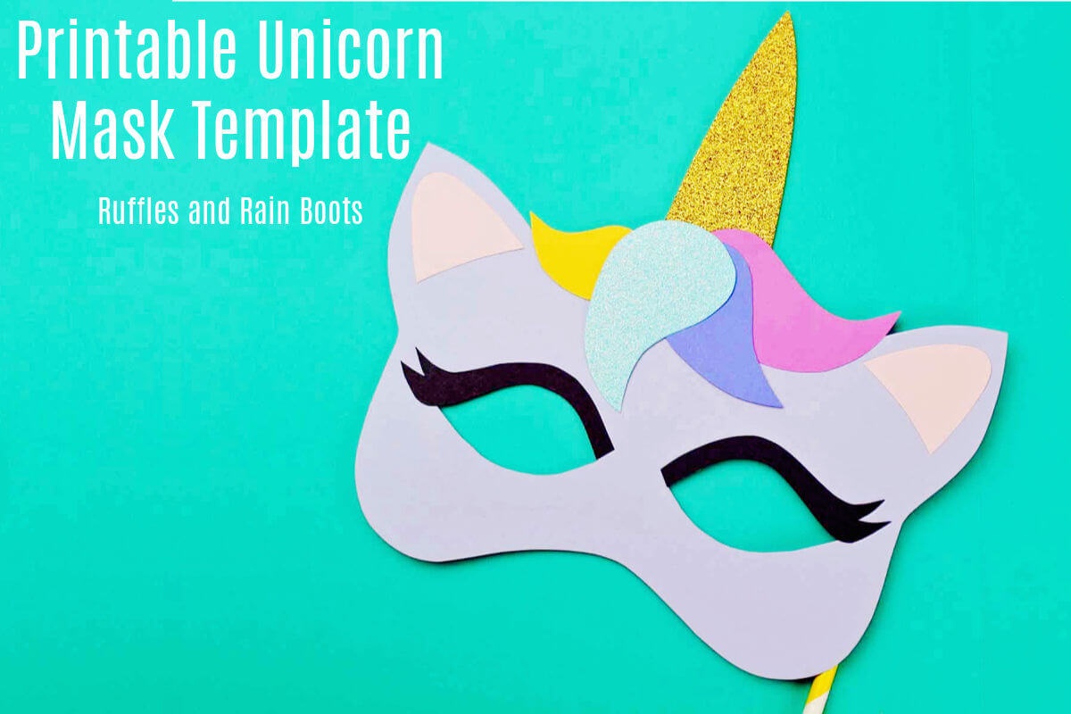 Free Printable Unicorn Mask - Coloring Page And Template - Free Printable Unicorn Mask