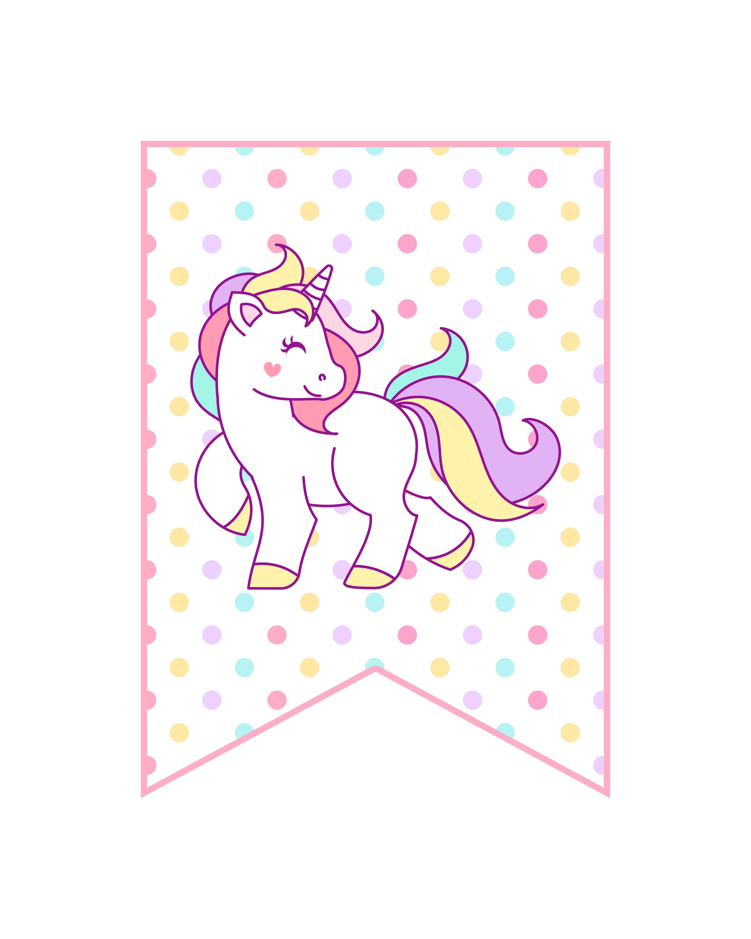 Free Printable Unicorn Party Decorations Pack - The Cottage Market - Unicorn Printable Free