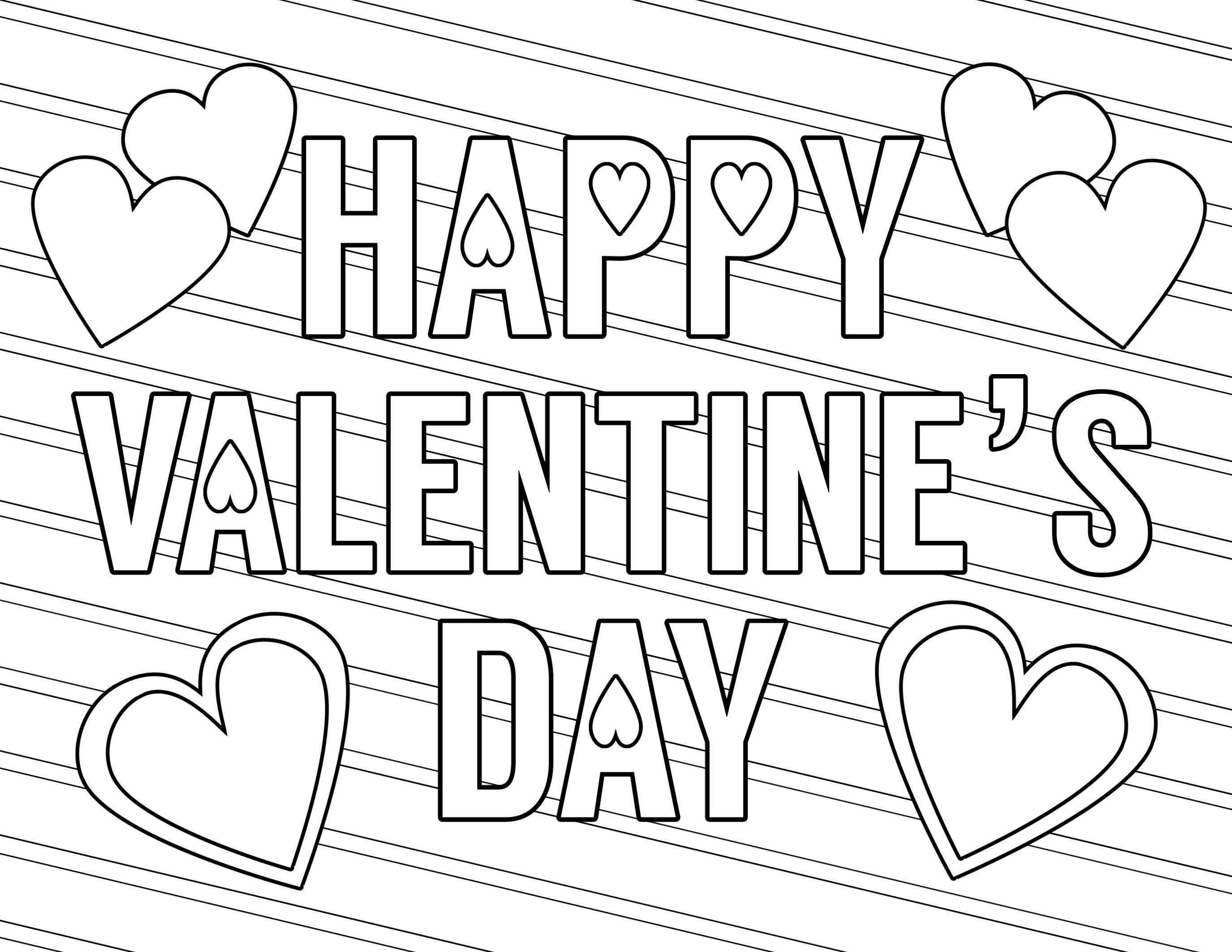 Free Printable Valentine Coloring Pages - Paper Trail Design - Free Printable Valentines Day Coloring Pages